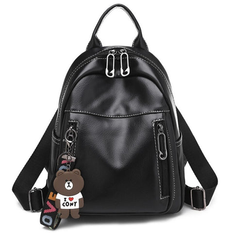 Women Casual PU Leather Backpack