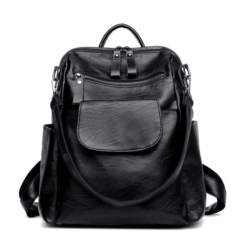 Women PU Leather Backpack